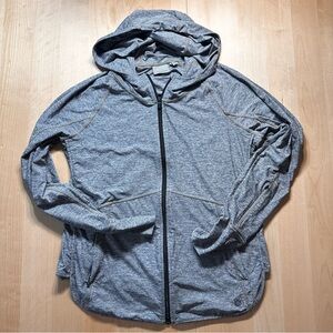 Athleta Lightweight Gray Hooded Jacket - Women’s Full-Zip size M